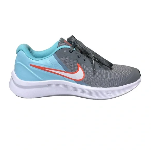 Nike Star Runner 3 Women's Gray/Aqua Sneakers Size 5.5 - Picture 1 of 16